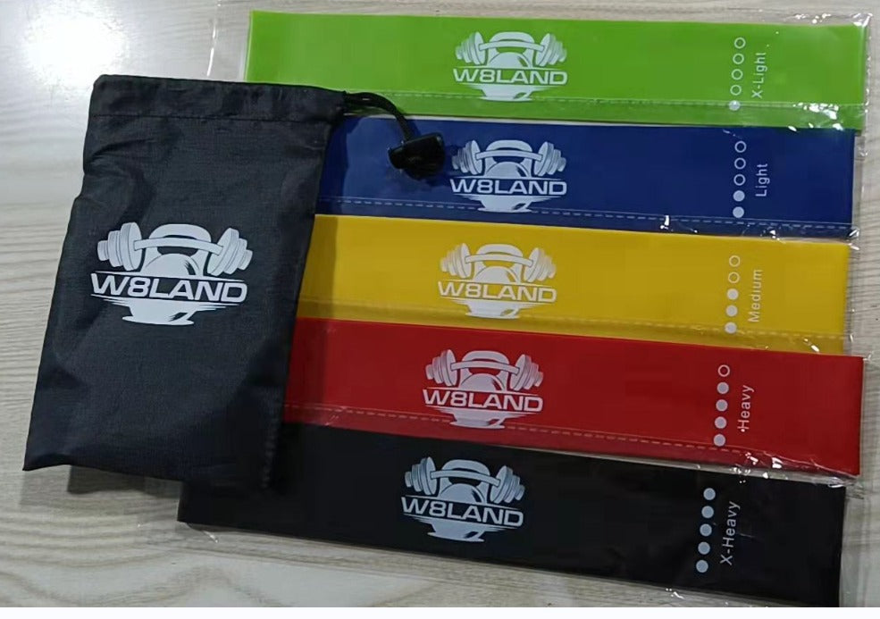 5-Pack Resistance Bands with Carrier Bag